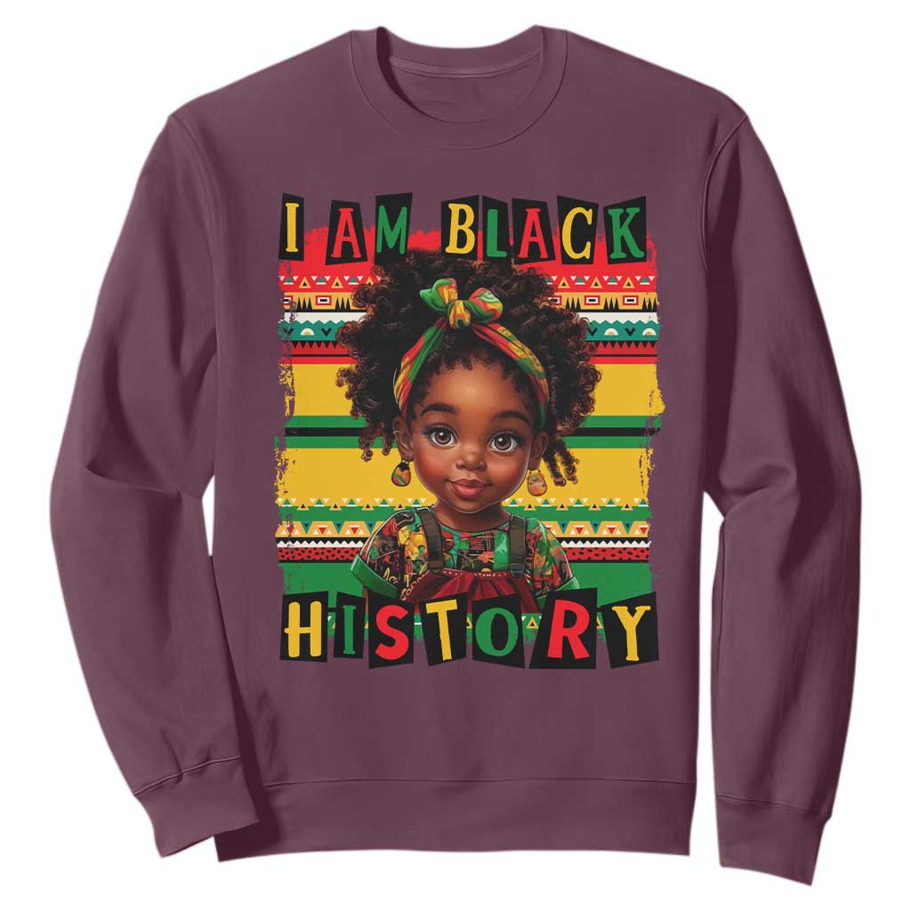 I Am Black History Sweatshirt Black Melanin Kids Girls TS02
