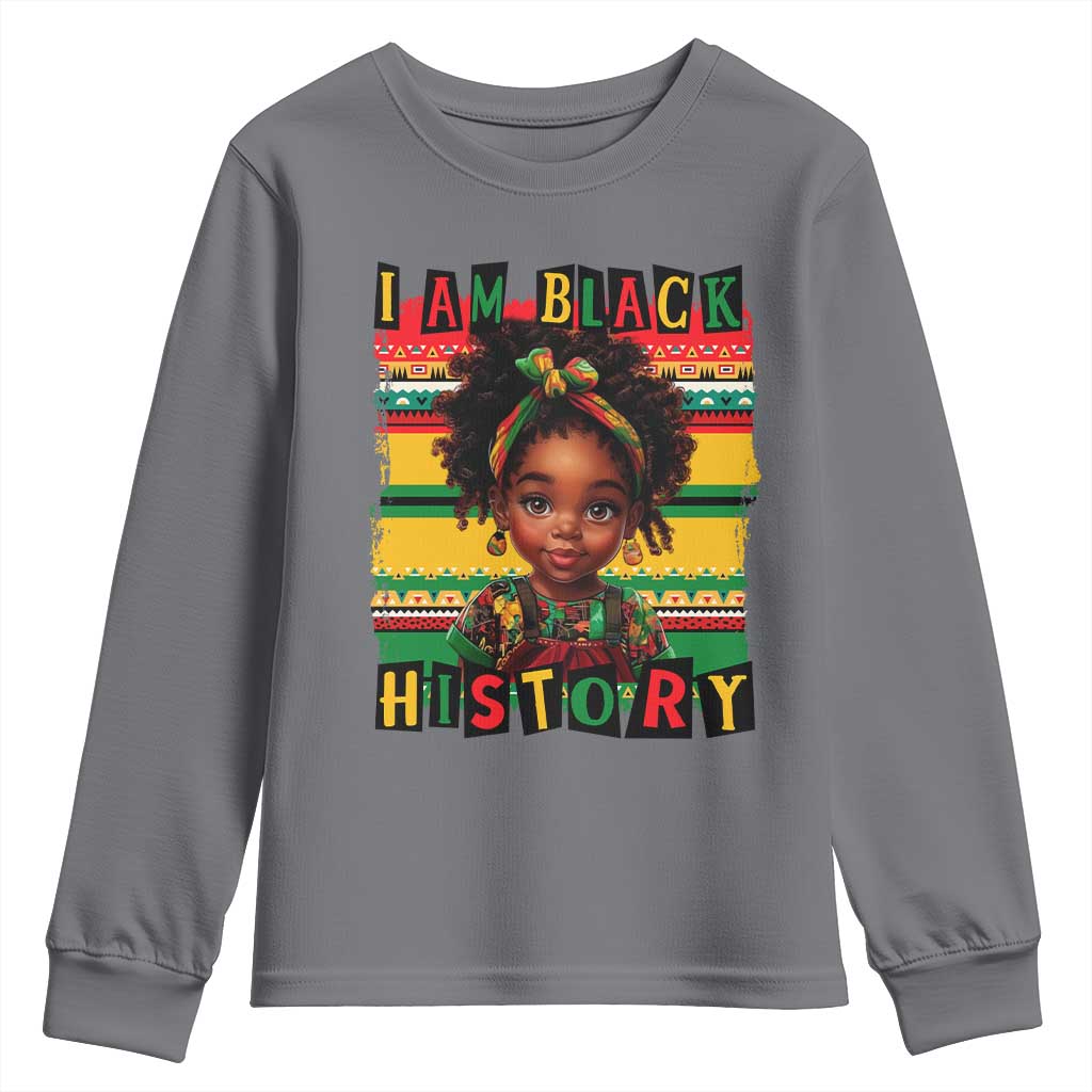 I Am Black History Youth Sweatshirt Black Melanin Kids Girls TS02