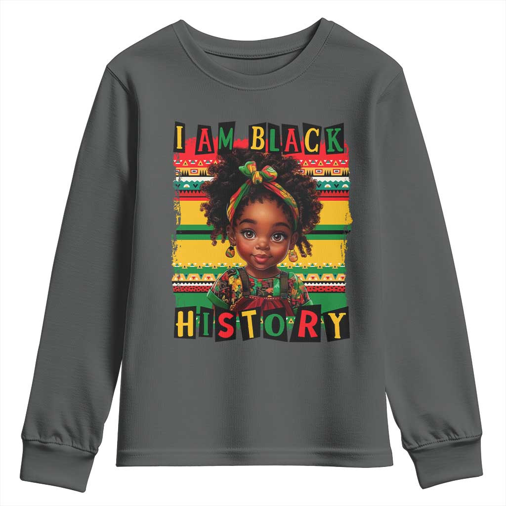 I Am Black History Youth Sweatshirt Black Melanin Kids Girls TS02