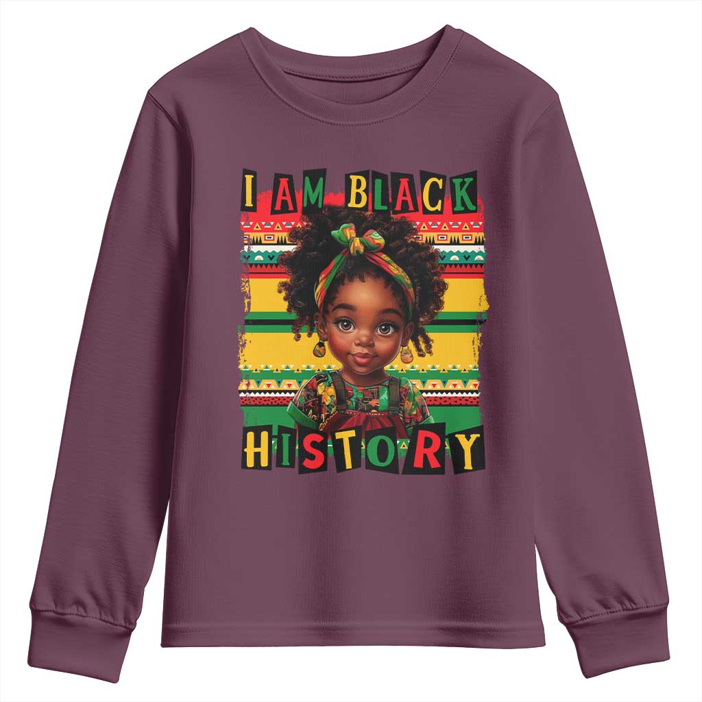I Am Black History Youth Sweatshirt Black Melanin Kids Girls TS02
