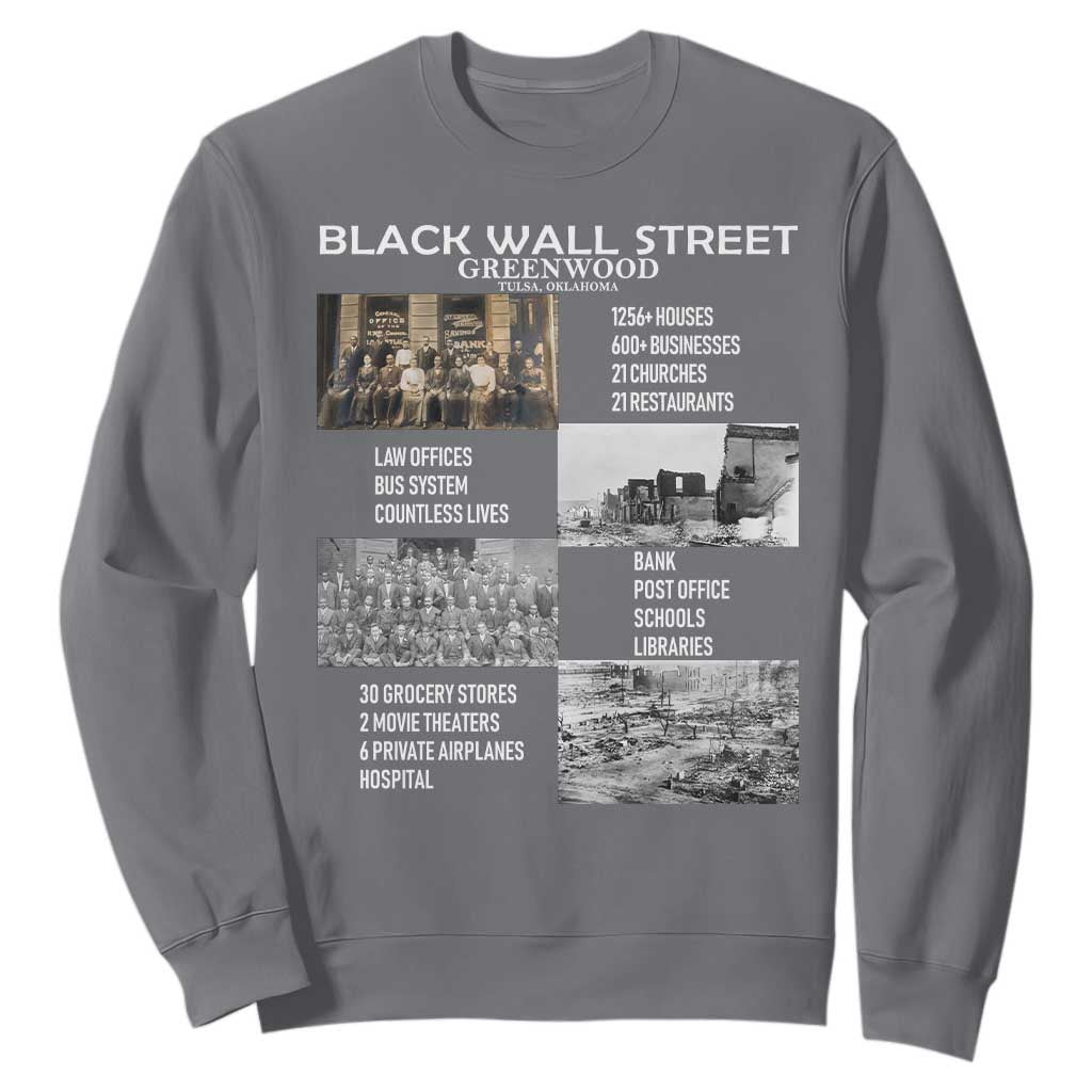 Black Wall Street Sweatshirt Greenwood African American Remembrance TS02