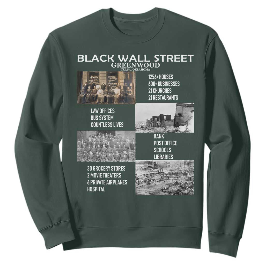 Black Wall Street Sweatshirt Greenwood African American Remembrance TS02