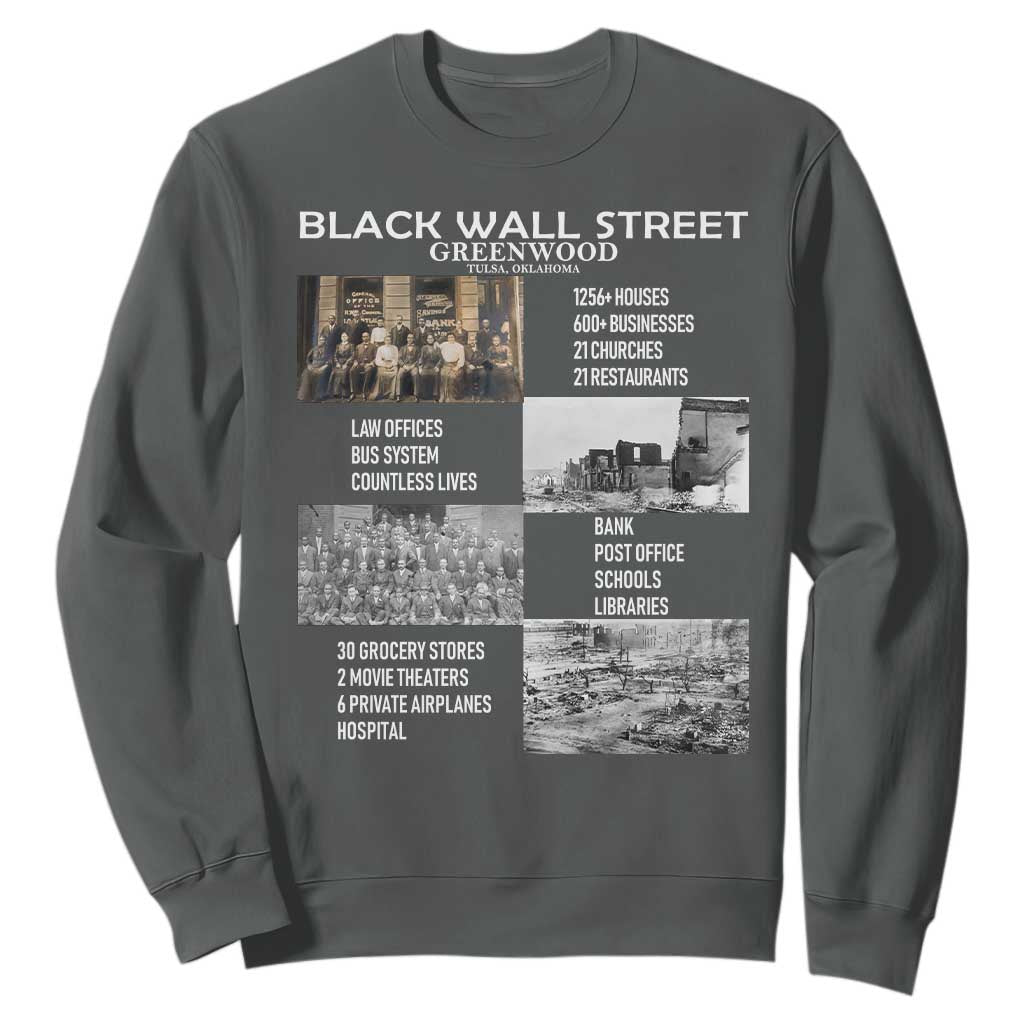 Black Wall Street Sweatshirt Greenwood African American Remembrance TS02