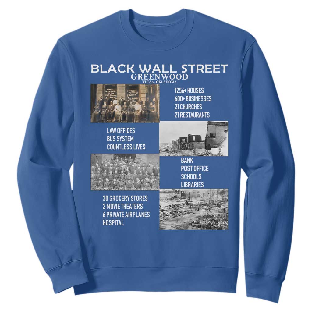 Black Wall Street Sweatshirt Greenwood African American Remembrance TS02