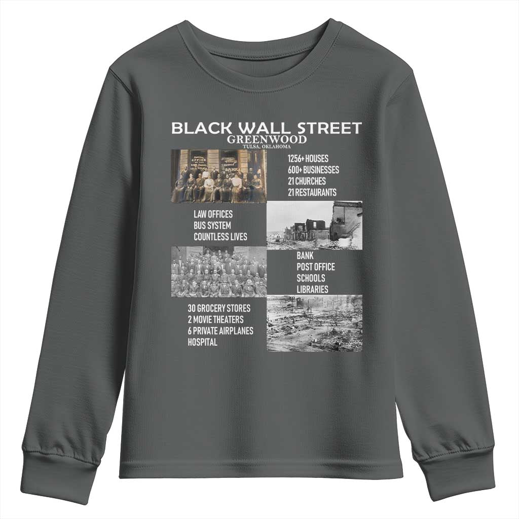 Black Wall Street Youth Sweatshirt Greenwood African American Remembrance TS02
