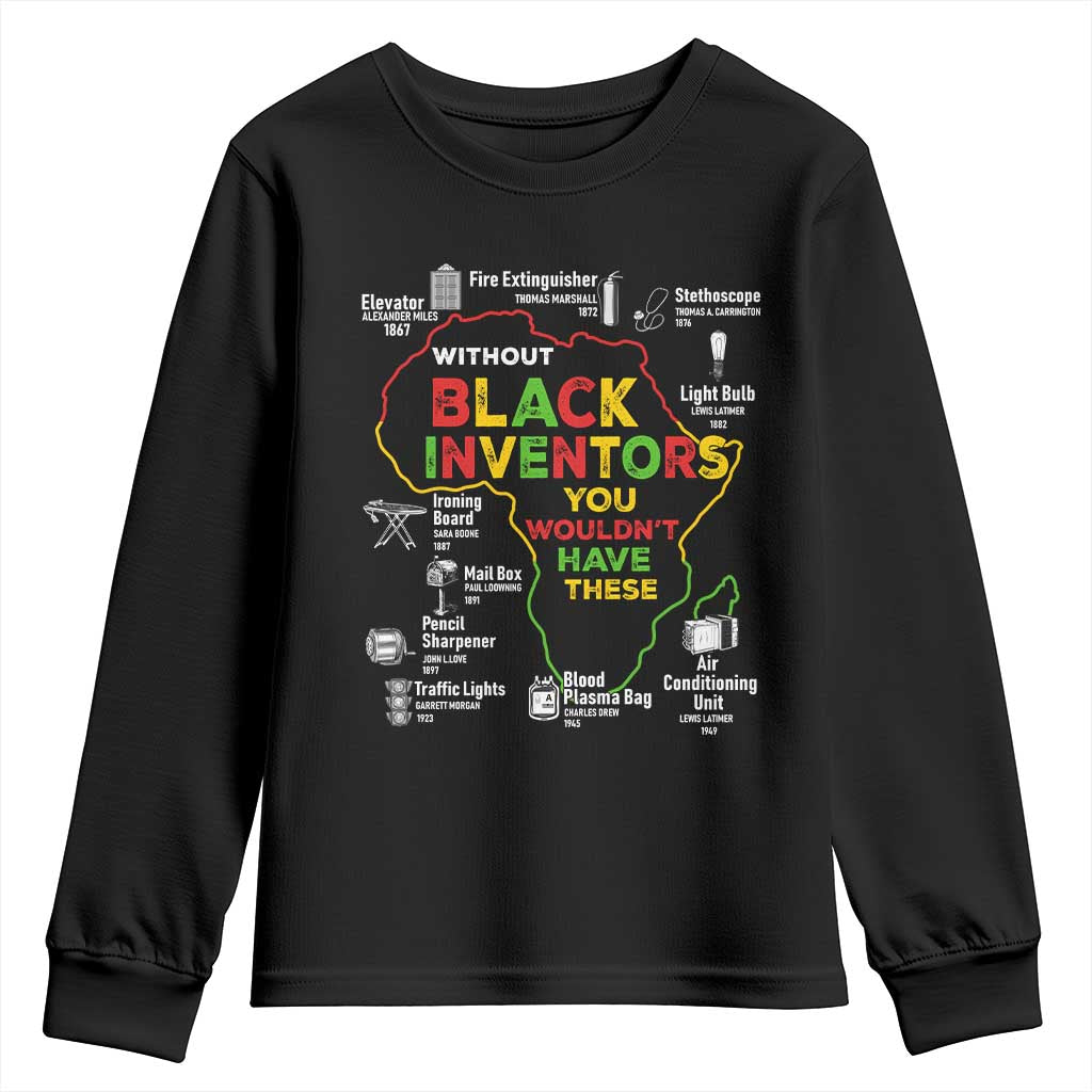 Proud Black Inventors Youth Sweatshirt Black History Month African American Pride TS02