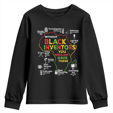 Proud Black Inventors Youth Sweatshirt Black History Month African American Pride TS02