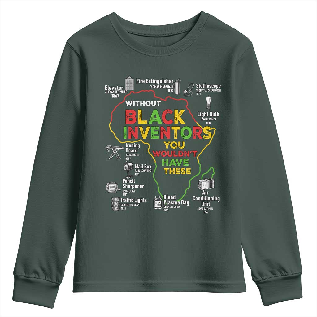 Proud Black Inventors Youth Sweatshirt Black History Month African American Pride TS02