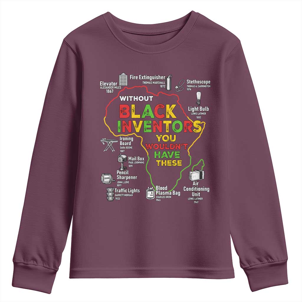 Proud Black Inventors Youth Sweatshirt Black History Month African American Pride TS02