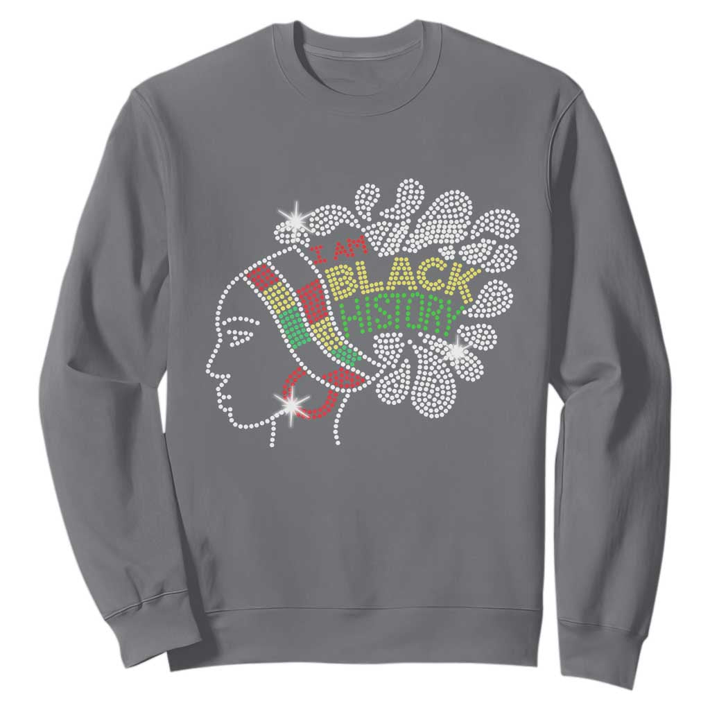 I Am Black History Sweatshirt Black Girl Sparkling TS02