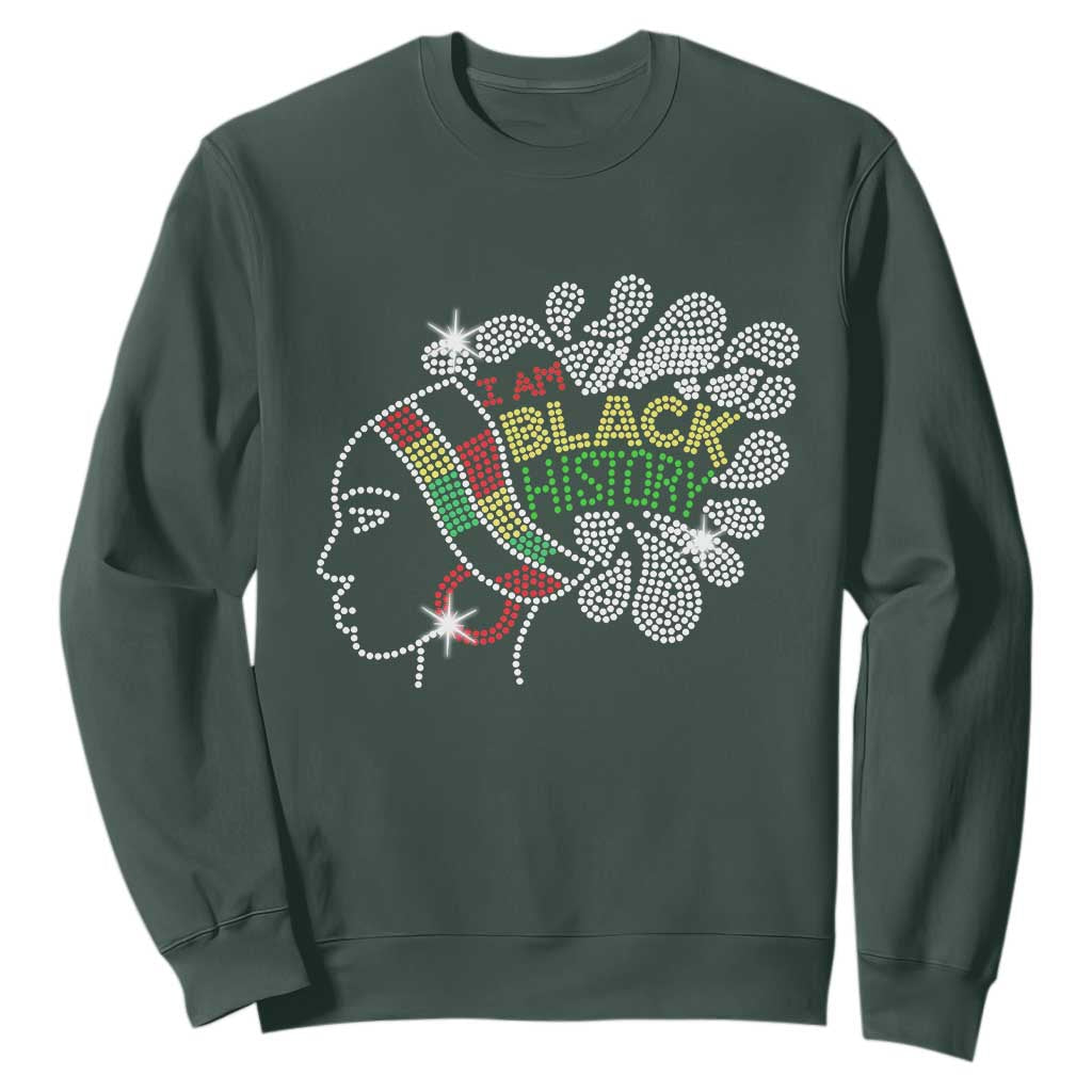 I Am Black History Sweatshirt Black Girl Sparkling TS02