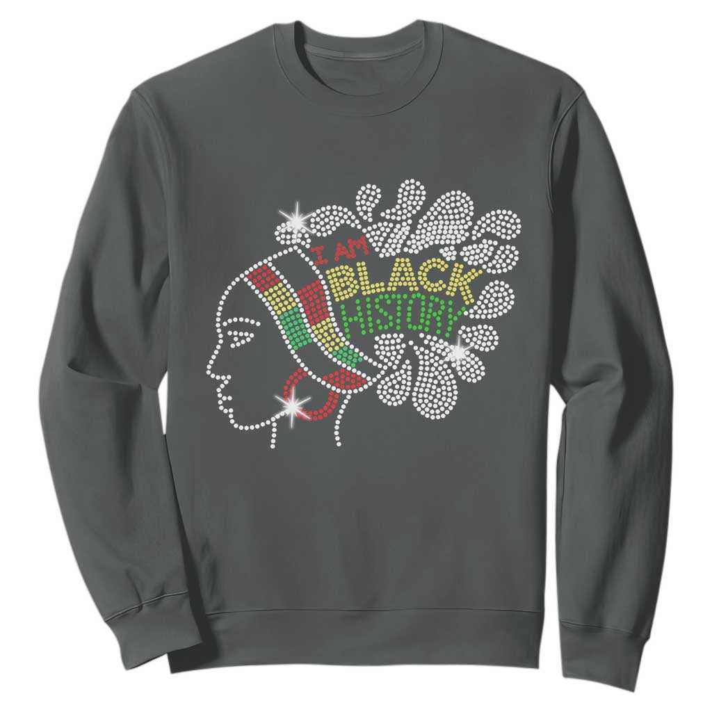 I Am Black History Sweatshirt Black Girl Sparkling TS02