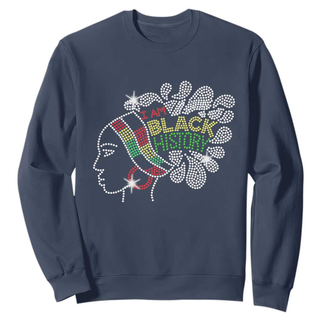 I Am Black History Sweatshirt Black Girl Sparkling TS02