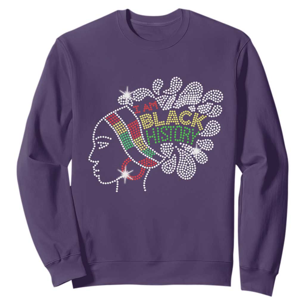 I Am Black History Sweatshirt Black Girl Sparkling TS02