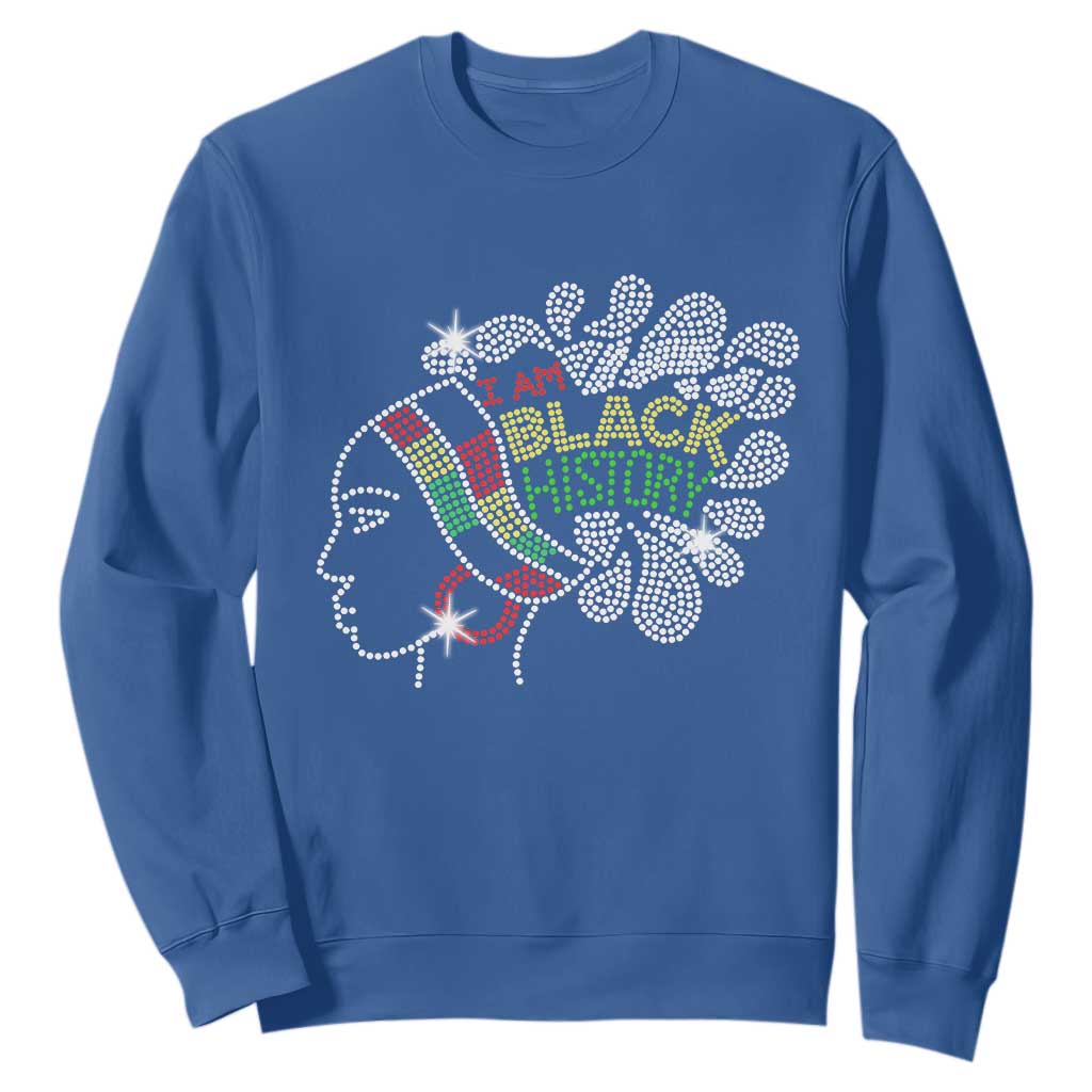 I Am Black History Sweatshirt Black Girl Sparkling TS02