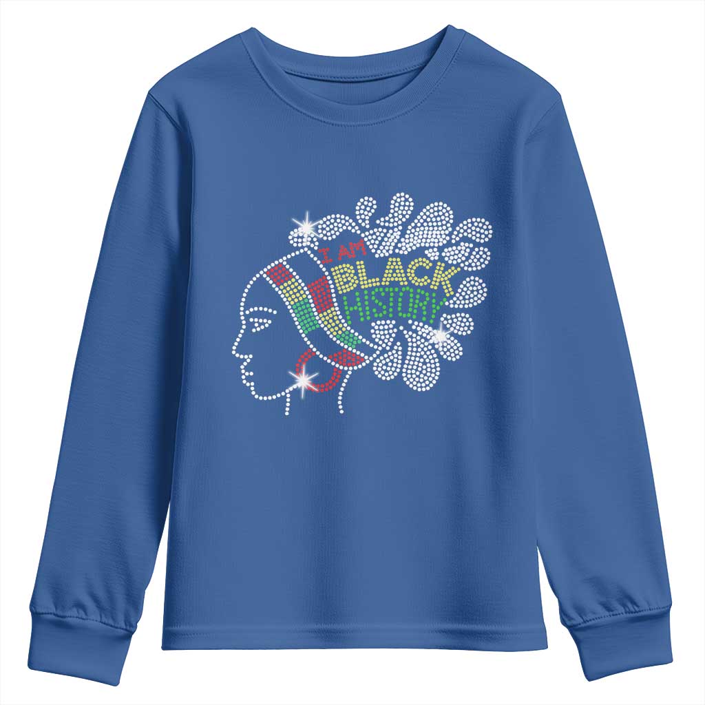 I Am Black History Youth Sweatshirt Black Girl Sparkling TS02