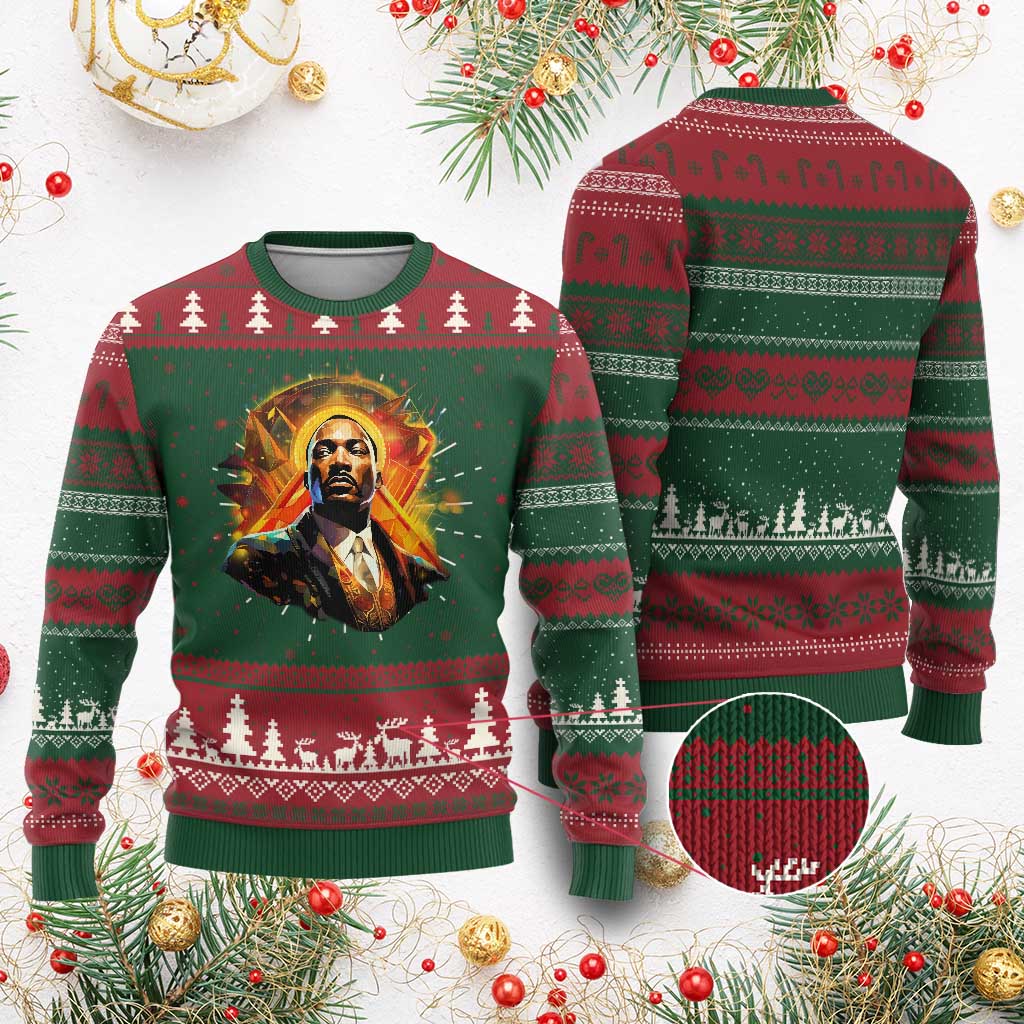 Martin Luther King MLK Knit Sweatshirt Afrofuturism Graphic Art TS02