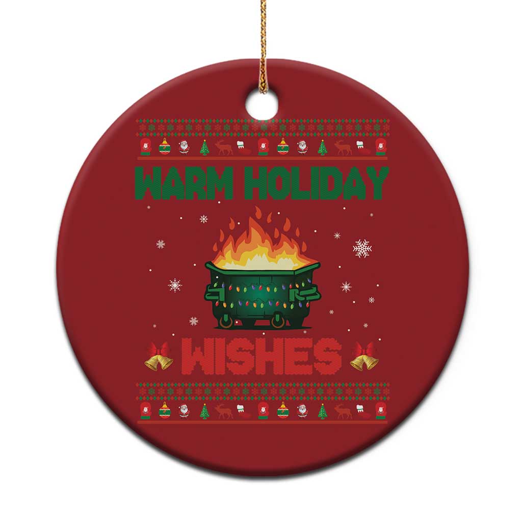 Xmas Dumpster Fire Christmas Ornament Warm Holiday Wishes TS02