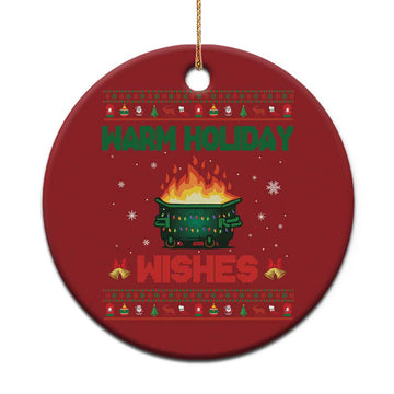 Xmas Dumpster Fire Christmas Ornament Warm Holiday Wishes TS02