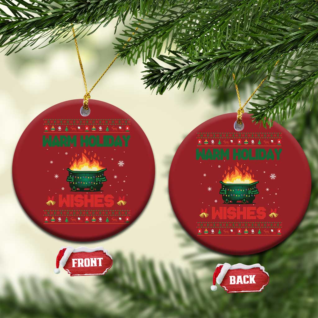 Xmas Dumpster Fire Christmas Ornament Warm Holiday Wishes TS02
