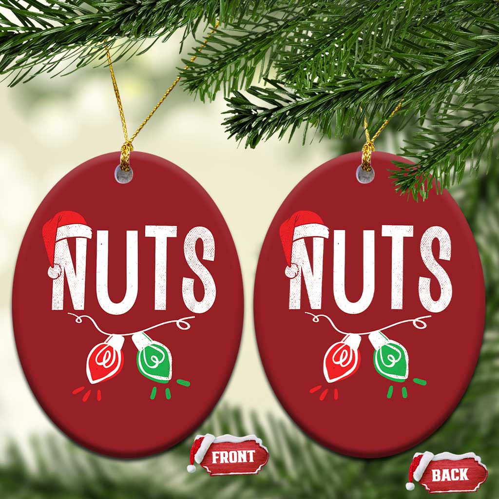 Xmas Matching Couple Christmas Ornament Chestnuts Xmas Funny Nuts TS02
