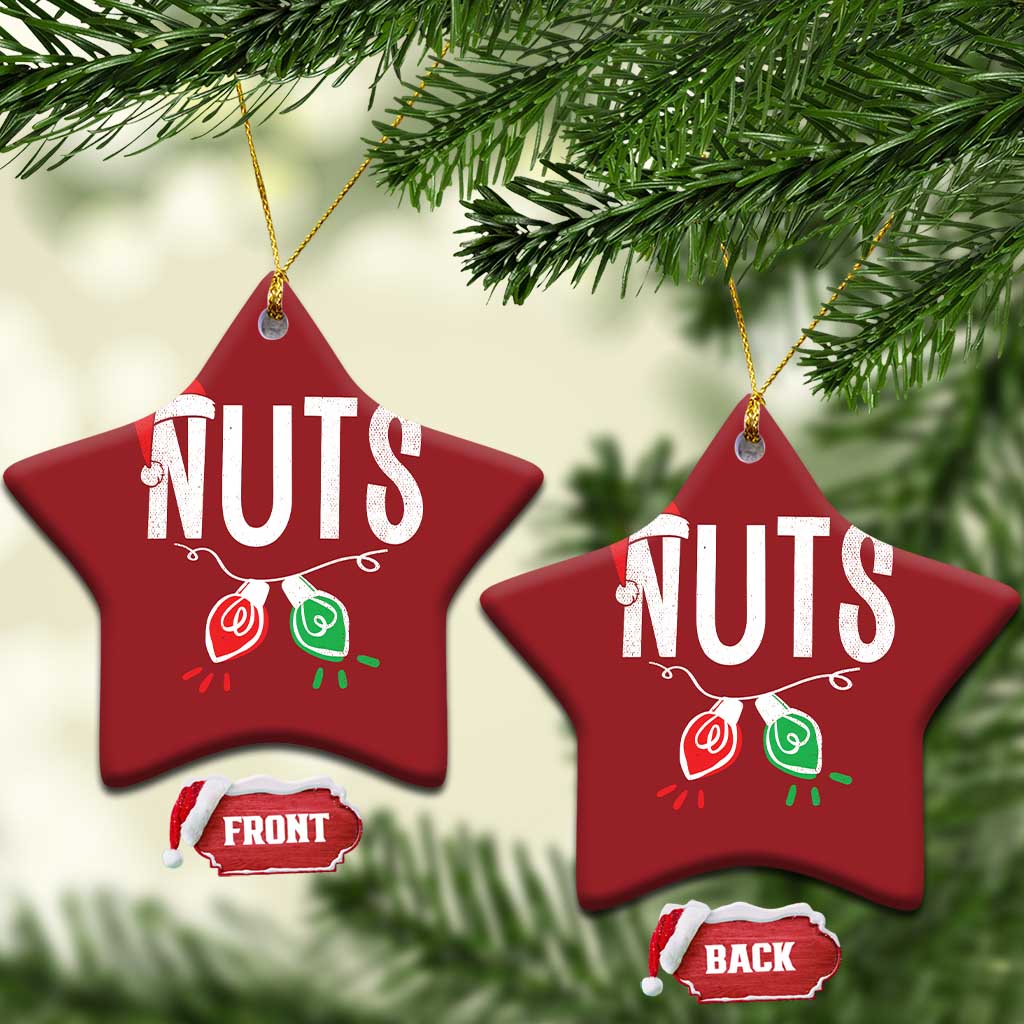 Xmas Matching Couple Christmas Ornament Chestnuts Xmas Funny Nuts TS02