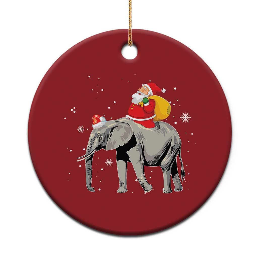 Xmas Santa Riding Elephant Christmas Ornament Xmas Tree Light Funny Festive TS02