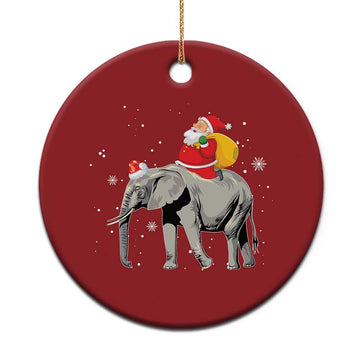Xmas Santa Riding Elephant Christmas Ornament Xmas Tree Light Funny Festive TS02