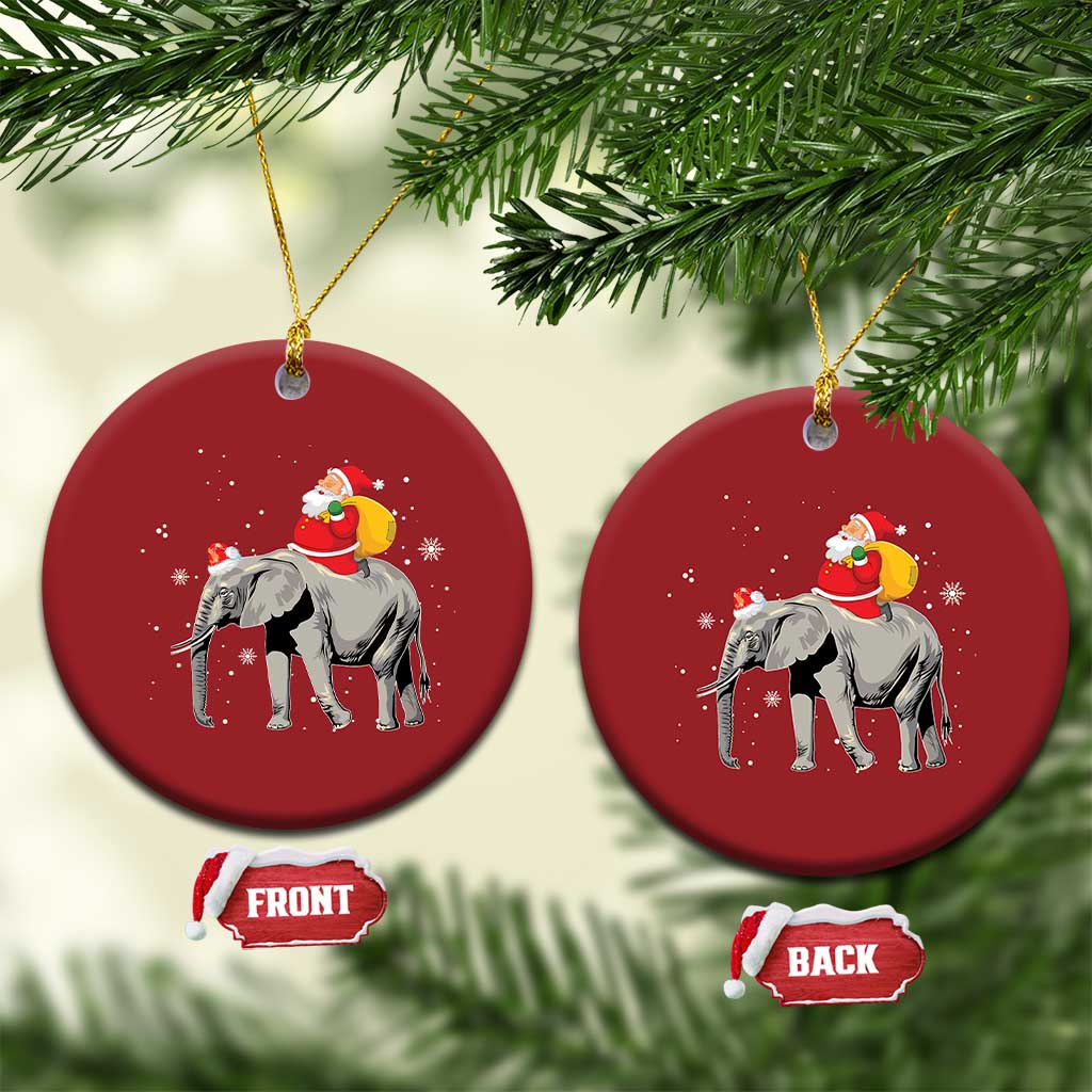 Xmas Santa Riding Elephant Christmas Ornament Xmas Tree Light Funny Festive TS02