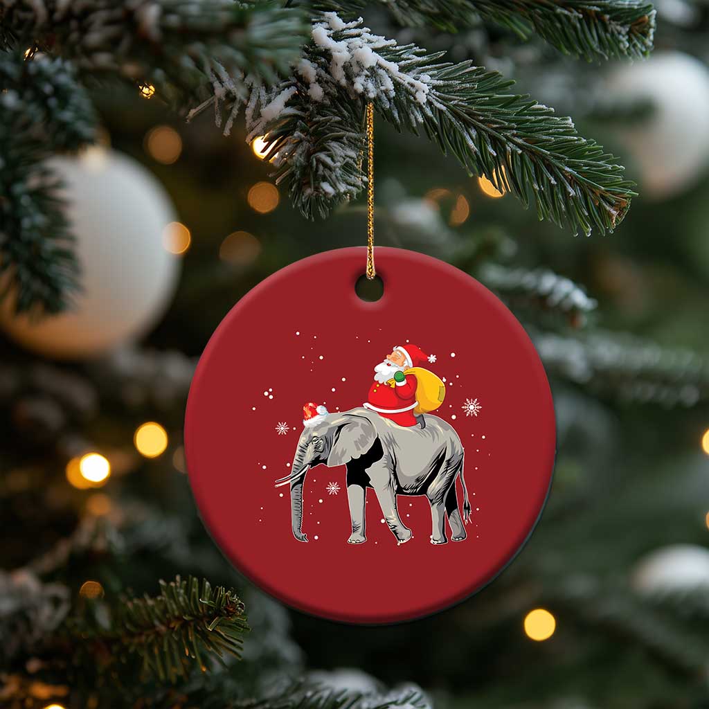 Xmas Santa Riding Elephant Christmas Ornament Xmas Tree Light Funny Festive TS02