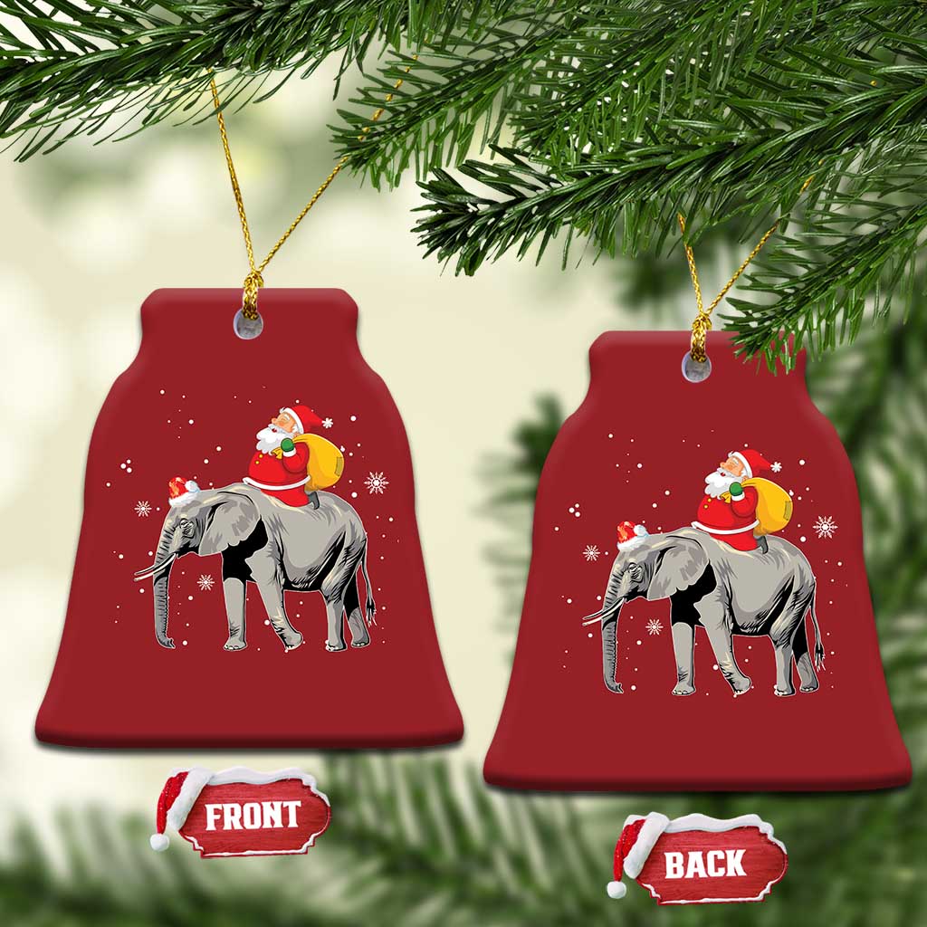 Xmas Santa Riding Elephant Christmas Ornament Xmas Tree Light Funny Festive TS02