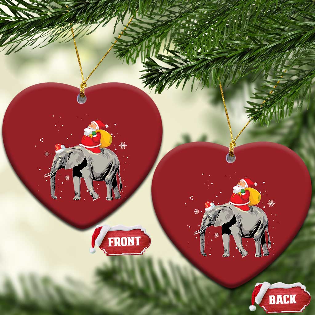 Xmas Santa Riding Elephant Christmas Ornament Xmas Tree Light Funny Festive TS02