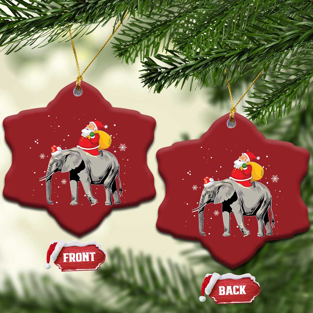 Xmas Santa Riding Elephant Christmas Ornament Xmas Tree Light Funny Festive TS02