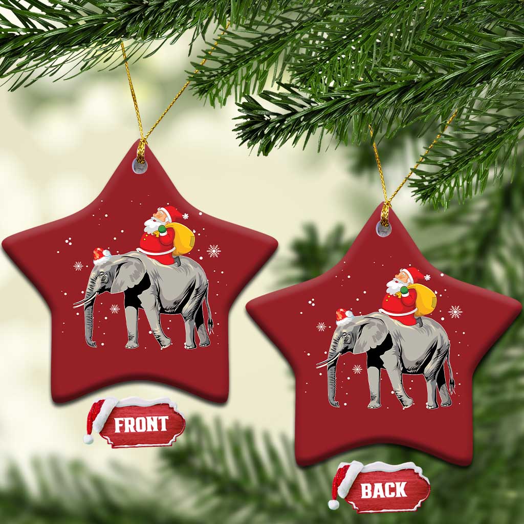 Xmas Santa Riding Elephant Christmas Ornament Xmas Tree Light Funny Festive TS02