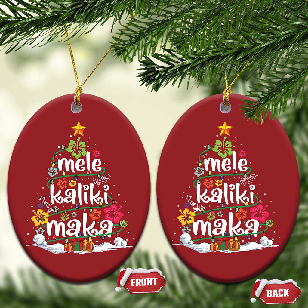 Tropical Hawaiian Xmas Christmas Ornament Mele Kalikimaka Palm Tree Xmas in Hawaii TS02