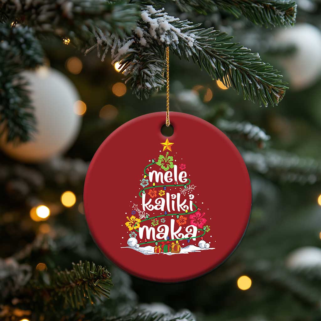 Tropical Hawaiian Xmas Christmas Ornament Mele Kalikimaka Palm Tree Xmas in Hawaii TS02