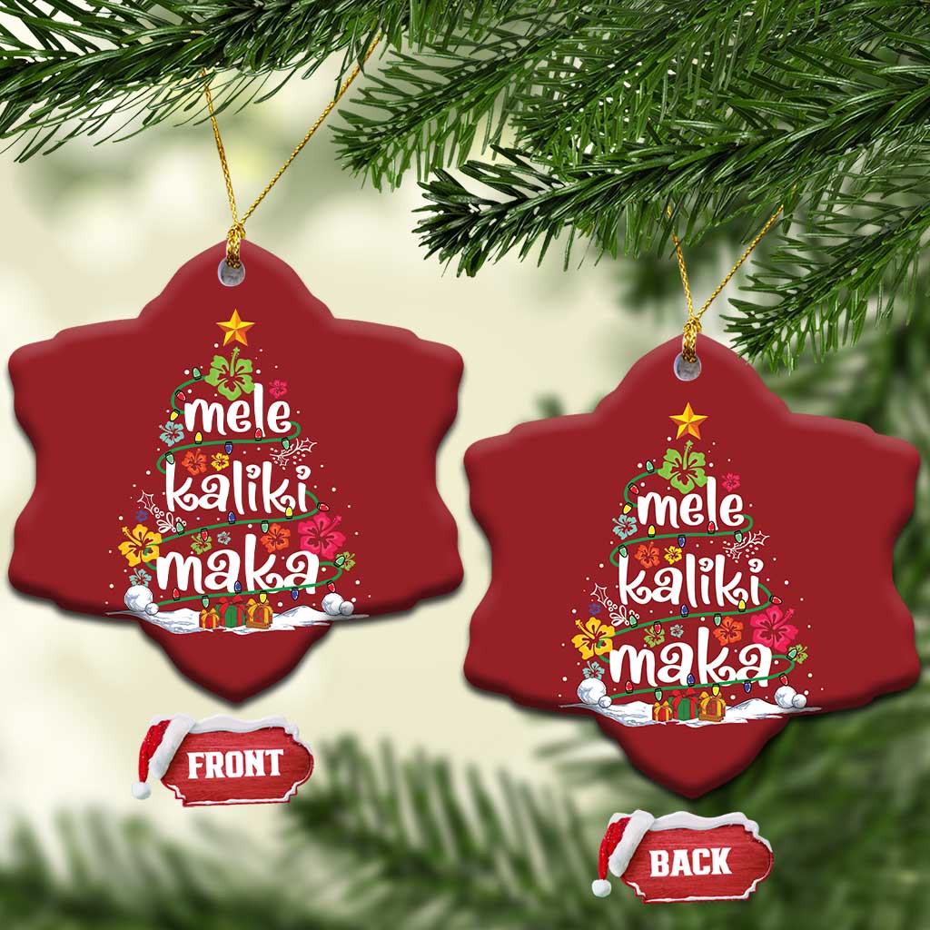Tropical Hawaiian Xmas Christmas Ornament Mele Kalikimaka Palm Tree Xmas in Hawaii TS02