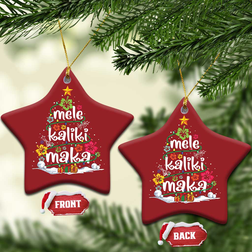 Tropical Hawaiian Xmas Christmas Ornament Mele Kalikimaka Palm Tree Xmas in Hawaii TS02