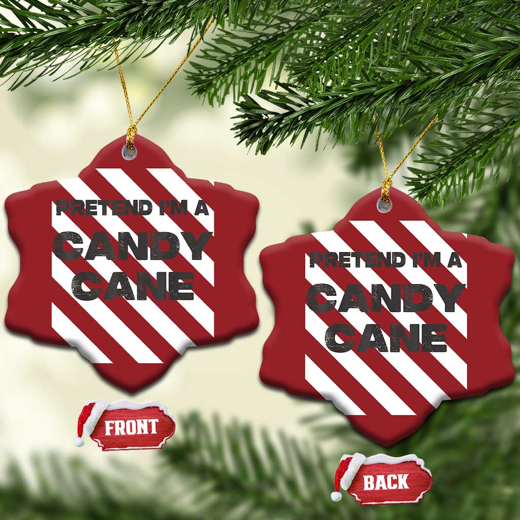 Funny Xmas Costume Christmas Ornament Pretend I'm A Candy Cane TS02