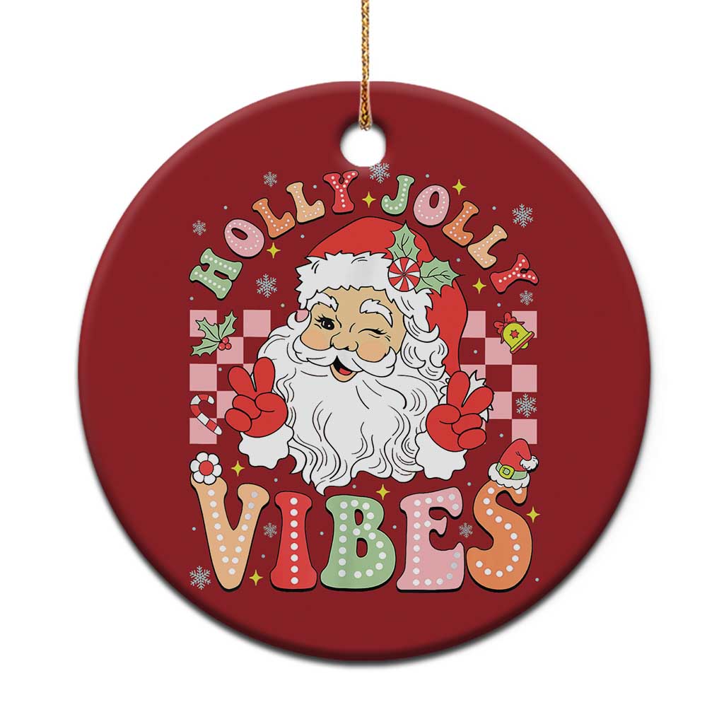 Retro Santa Xmas Christmas Ornament Groovy Cute Santa Claus Christmas Vibes Xmas TS02