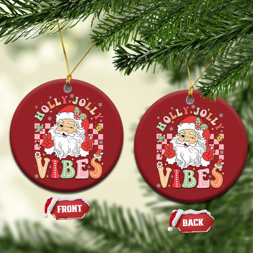 Retro Santa Xmas Christmas Ornament Groovy Cute Santa Claus Christmas Vibes Xmas TS02