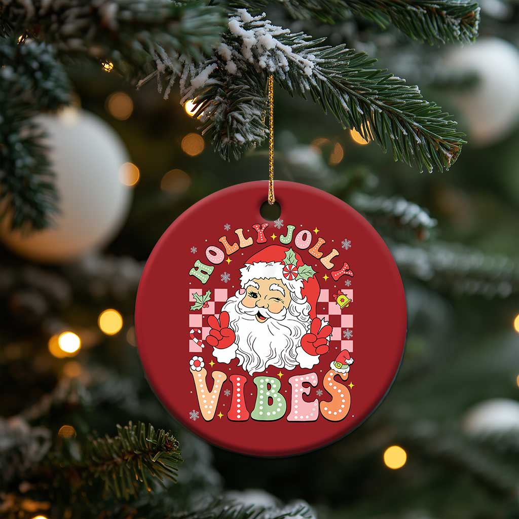 Retro Santa Xmas Christmas Ornament Groovy Cute Santa Claus Christmas Vibes Xmas TS02