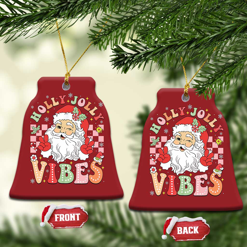 Retro Santa Xmas Christmas Ornament Groovy Cute Santa Claus Christmas Vibes Xmas TS02