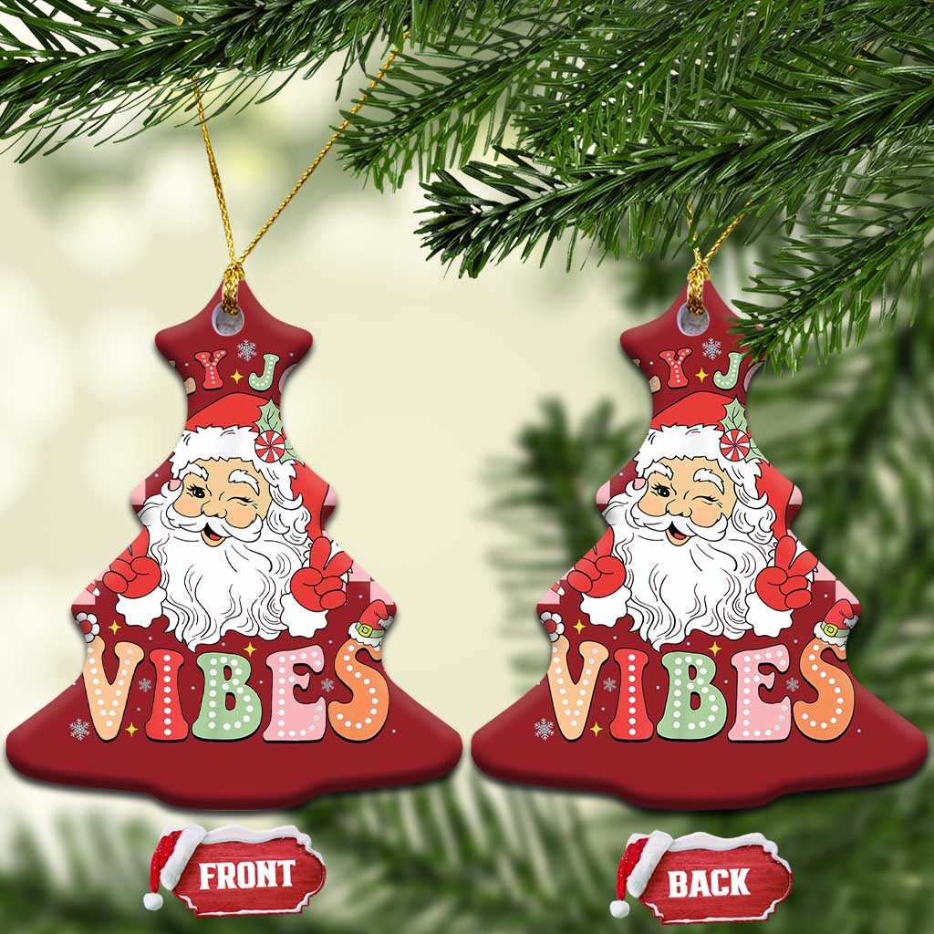 Retro Santa Xmas Christmas Ornament Groovy Cute Santa Claus Christmas Vibes Xmas TS02