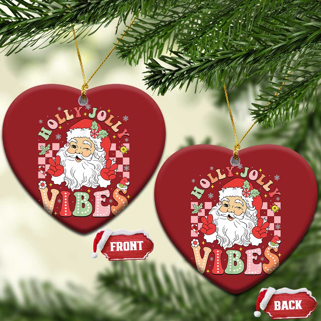 Retro Santa Xmas Christmas Ornament Groovy Cute Santa Claus Christmas Vibes Xmas TS02