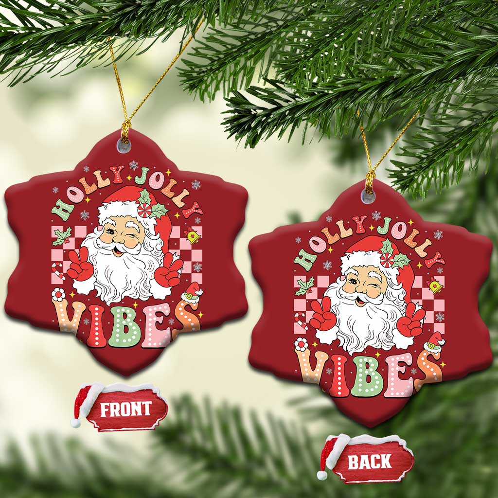 Retro Santa Xmas Christmas Ornament Groovy Cute Santa Claus Christmas Vibes Xmas TS02