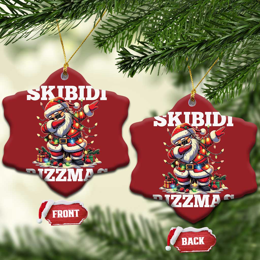 Funny Dabbing Santa Rizz Xmas Christmas Ornament Skibidi Rizzmas Xmas Lights TS02