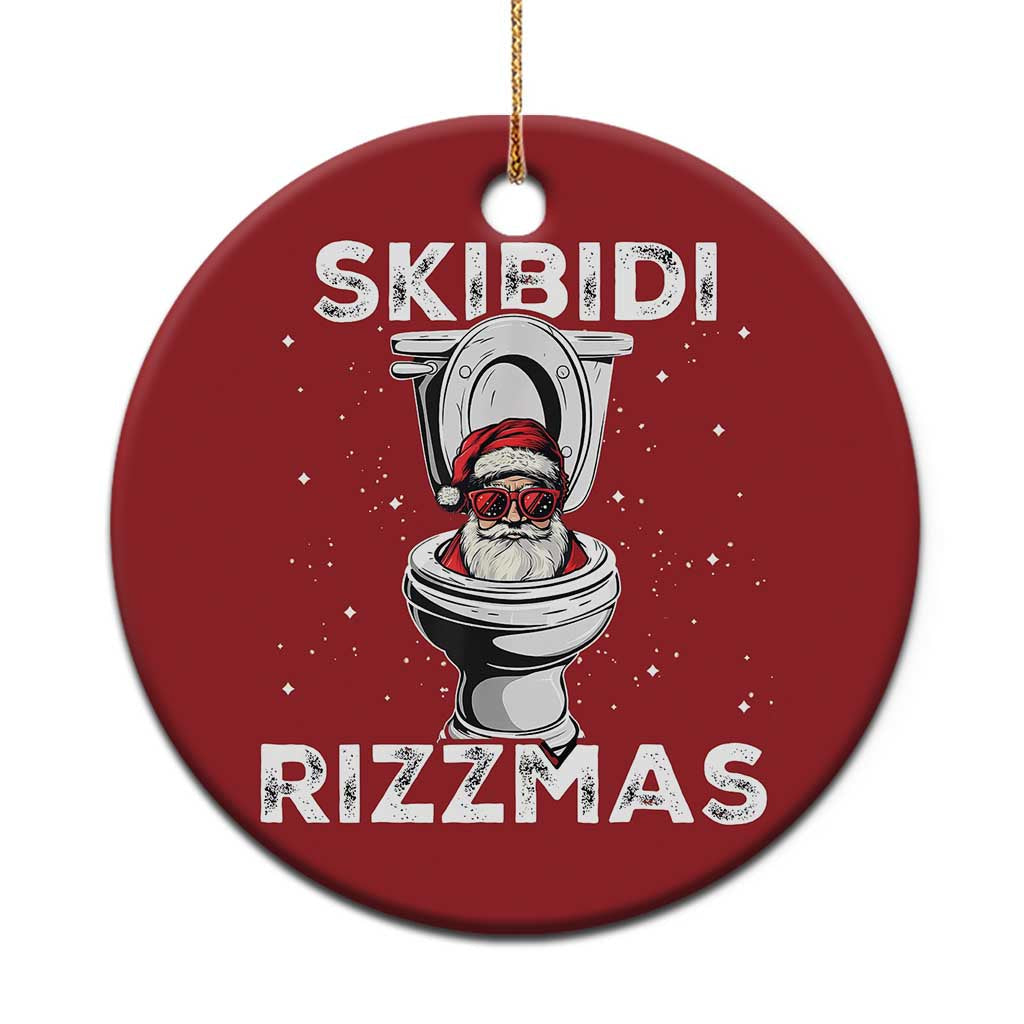Funny Santa Rizz Xmas Christmas Ornament Skibiti Toilet Rizzmas TS02