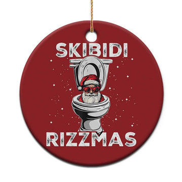 Funny Santa Rizz Xmas Christmas Ornament Skibiti Toilet Rizzmas TS02