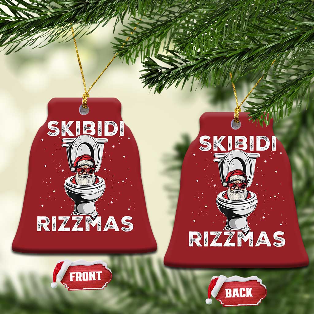 Funny Santa Rizz Xmas Christmas Ornament Skibiti Toilet Rizzmas TS02